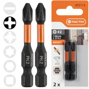 Bit udarowy 50MM PH2, 2 szt. - Tactix 455112