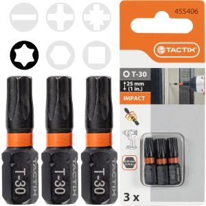 Bit udarowy 25MM T-30, 3 szt. - Tactix 455406