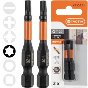 Bit udarowy 50MM T-20, 2 szt. - Tactix 455423