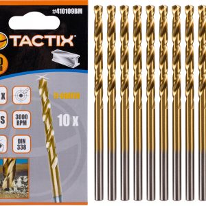 Wiertło HSS-TiN 3MM, 10 szt, kpl. - Tactix 410109BM