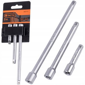Przedłużki 1/4" 50-150MM 3 sztuki,CR-V, kpl - Tactix 365171