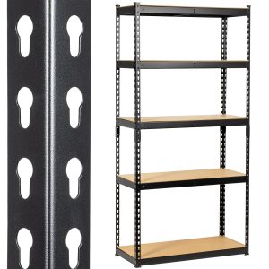 Regał metalowy NITOWY magazynowy CZARNY MOCNY 5x265kg 180x90x40cm DOOC